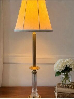 Vintage Waterford Crystal Table Lamp Authentic Waterford Crystal Sticker Intact